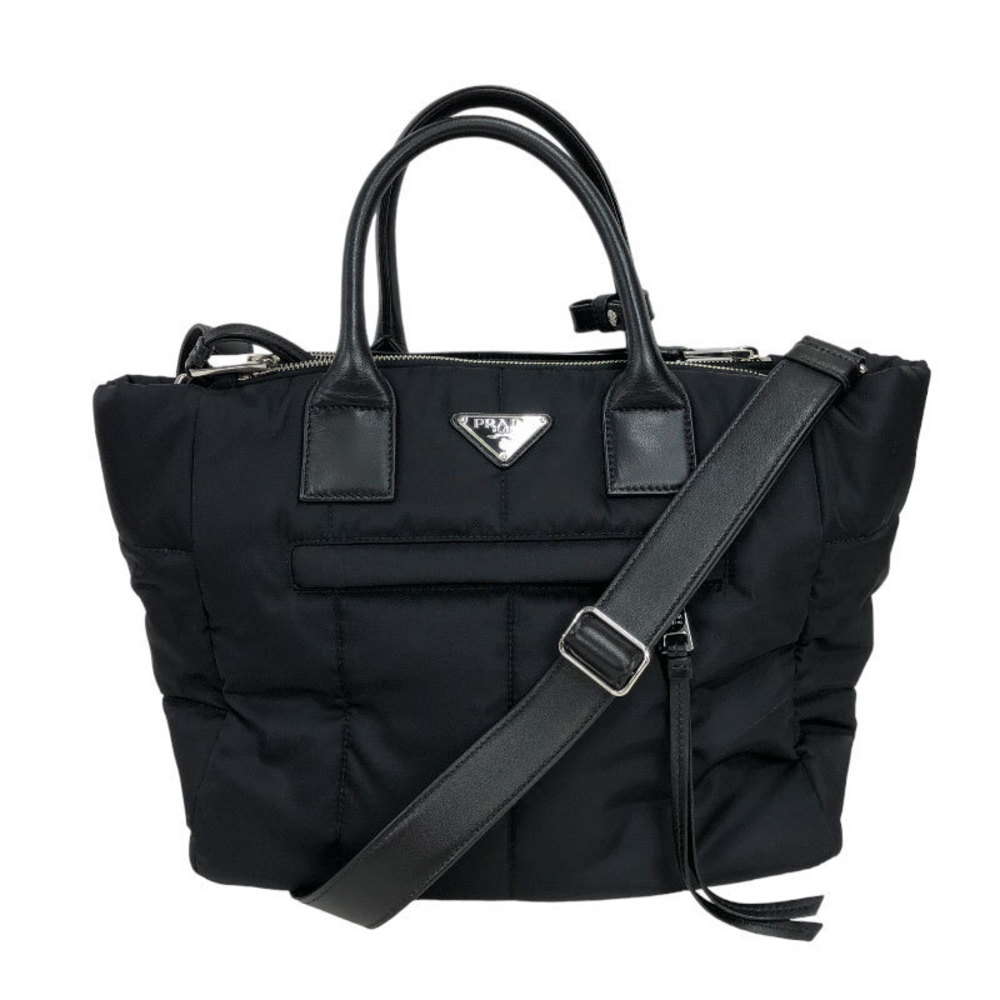 Prada Tesuto Bomber 2way Black Tote Bag